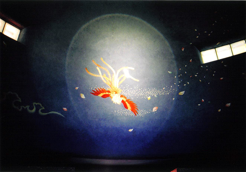 パゴタドーム内部　天井フレスコ画（壁画LABO主催　大野彩先生）